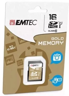 Emtec 16 GB Class 10 Gold Memory Card - Image 1 of 2