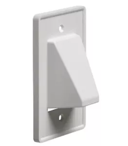 Placa de pared de cable empotrado Arlington en blanco CE1 @1 - Imagen 1 de 2