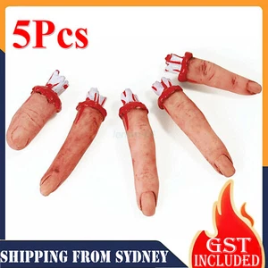2024 NEW HALLOWEEN LIFE SIZE SEVERED BODY PARTS PROP BLOODY FAKE FINGERS PROP - Picture 1 of 5