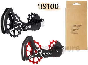 Kit de ruedas de polea Shimano R8000/R9100 Digirit acero inoxidable rojo/negro para opción nuevo en caja - Imagen 1 de 1