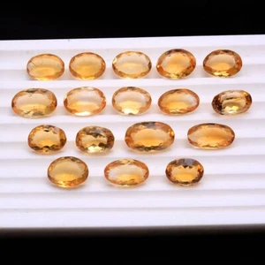 VVS 17 Pcs Natural Citrine 11mm-14mm Oval Cut Dazzling Huge Loose Gemstones Lot - Picture 1 of 10