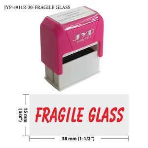 Vidrio frágil - Sello de goma autoentintado - JYP 4911R-30 (TINTA ROJA) - Imagen 1 de 1