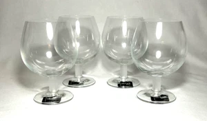 MIKASA ~ (4) Clear Crystal 5.5" BRANDY SNIFTERS w/Frosted Stems (Prelude Frost) - Picture 1 of 9