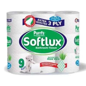 Softlux Bathroom Tissue enriched with Aloe vera - 9 Rolls (3ply) - Picture 1 of 1
