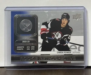 2023-24 UD S1 Owen Power Base ROOKIE RETROSPECTIVE Buffalo Sabres #RR-5 - Picture 1 of 2