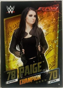 CARTA WWE PAIGE CHAMPION 2015 TOPPS SLAM ATTAX THEN NOW FOREVER WRESTLING - Foto 1 di 2