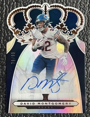 🔥DAVID MONTGOMERY 2019 CROWN ROYALE ROOKIE AUTOGRAPH REFRACTOR /99!🔥LIONS! - Image 1 of 2