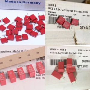 4-10pcs WIMA MKS2 MKS4 Hi-Fi Audio Film Capacitor 0.1uF-1uF-2.2uF 63V/100V/250V - Picture 1 of 9