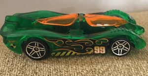 Rare 1994 Mattel Hot Wheels Green & Orange Power Pistons Car #99 Preowned - Picture 1 of 6