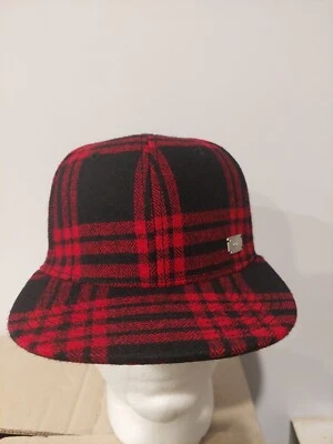 Coal Headwear The Leroy Red Plaid Snapback Flat Peaked Cap Hat  RRP $55 - image 1 of 4