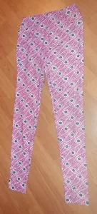 Leggings donna LuLaRoe taglia unica OS elasticizzati bianco viola verde stampa bulbo occhi - Foto 1 di 4