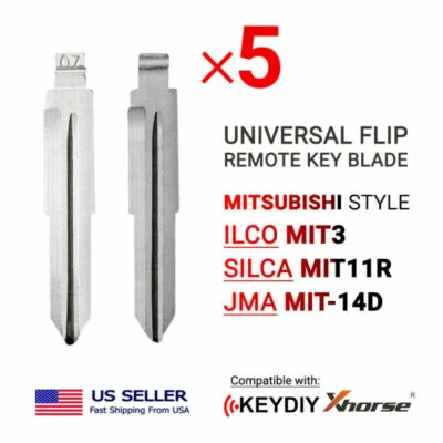 5x Llaves Abatibles Remotas Xhorse y Keydiy Mitsubishi Tipo MIT3 MIT11R MIT-14 Foto 1 de 3
