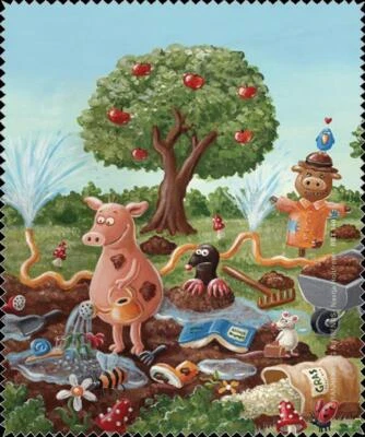 Brillenputztuch "Garten Chaos" von Rannenberg & Friends | Microfasertuch