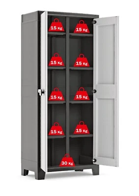 KIS Garden Storage Box Outdoor Locker - Water Resistant Multispace Plastic Cupboard