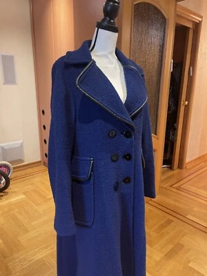Nanette  Lepore women’s Long Trench Sapphire  Blue coat sz 14 - Image 1 of 4