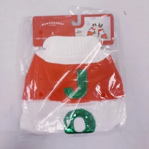 WONDERSHOP S 20Lbs Christmas Sweater Pet Flip Sequin JOY Dog and Cat NEW - Picture 1 of 10