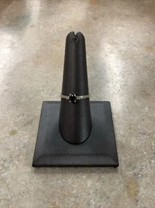 Damen 10k Weißgold mit schwarzem ovalem Diamanten  - Bild 1 von 5