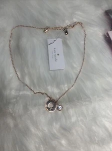 Authentic KATE SPADE ROSE GOLD SPOT THE SPADE NECKLACE NWT $58 NWT - Picture 1 of 4