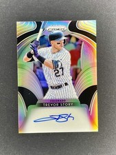 2019 Panini Prizm Signatures Silver Prizm Trevor Story #S-TS Auto Rockies SSP