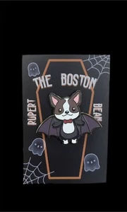 Boston Terrier Halloween Pin 4-Pack:Rupert The Boston Bean Halloween Bundle - Picture 1 of 7