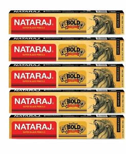 10x Nataraj BOLD pencil | Super Black Free sharpener & eraser  Bold writing