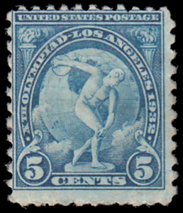 Francobollo USA #719 1932 2¢ Olimpiadi Invernali, Buono, MH Nuovo Francobollo - Foto 1 di 2