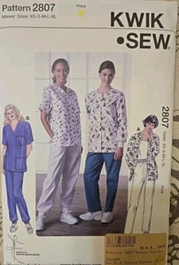 Kwik Sew 2807 Scrubs Uniform Jacket Top & Pants Pattern Misses Size XS-XL New - Picture 1 of 2