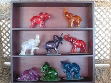 8 Matriarch of Rarest Gem Elephants of the World Collection in display