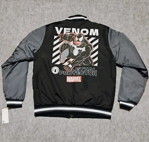 MARVEL Venom Lethal Protector Graphic Full Zip Coat Boys Size 18/20 XL Black - Picture 1 of 7