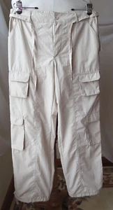 JUSTIFY POPLIN CARGO PANT PEYOTE LIGHT TAN WOMENS JOGGER LARGE NEW - Picture 1 of 13