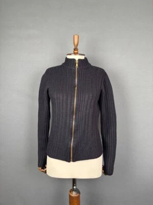 Dolce & Gabbana 女式开衫毛衣 XL 码黑色长袖复古 — 第 1/4 张图片