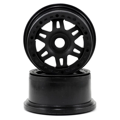 Pro-Line Split Six Bead-Loc Front Wheels (Black/Black) for HPI Baja 5T PRO271803 - Image 1 of 1