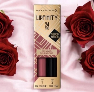 Max Factor Lipfinity 24HR 025 Vivid Splendour Lip Colour + Lip Coat  - Image 1 of 4