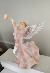 Tromba Angelo Decorazione Tavolo o Albero Topper Colori Pastello Plastica Scorie Look - Foto 1 di 6