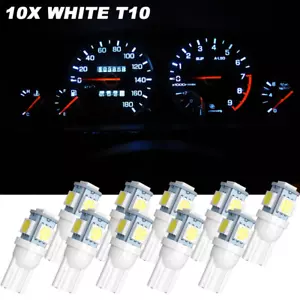 10X T10 WHITE LED Light Bulb For Instrument Gauge Cluster Dashboard - Picture 1 of 14