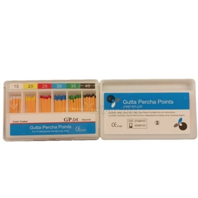 5Box Dental Root Canal Endodontic Treatment Gutta Percha Points Taper .04 15-40# - Image 1 of 4