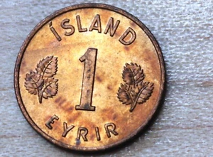 1953 Iceland 1 Eyrir - Picture 1 of 2