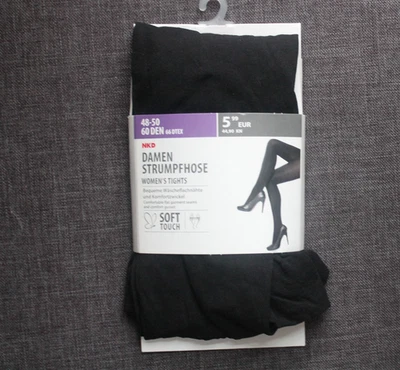 NKD Strumpfhose Gr. 48 - 50 Schwarz 60 Den Neu OVP - Bild 1 von 2