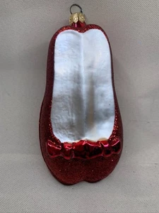 Vintage Old World Christmas “Red Shoes " 5" Glass Ornament - Picture 1 of 4