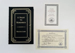 Easton Press A Night To Remember Walter Lord SIGNED Leather Titanic Sinking 1912 - Picture 1 of 9