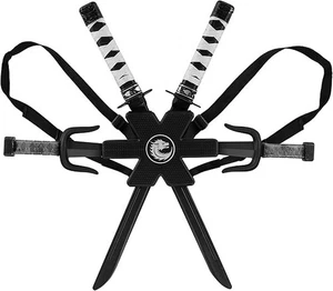 Kids Sleek Black Ninja Costume Accessory Boys Plastic Toy Sword Weapon Set - Picture 1 of 5