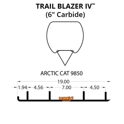 Corredores de carburo Woodys Trail Blazer IV tapa plana para Arctic Cat Z 440 2002-2003 Foto 1 de 2