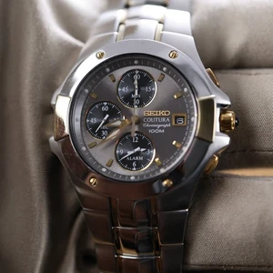 Seiko Coutura - Reloj despertador cronógrafo (Ref: 7T62-0FA0) - Dos tonos - Cuarzo - Imagen 1 de 7