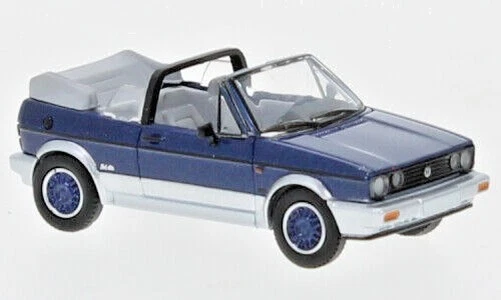 BREKINA PCX870311 VW Golf I Cabriolet Bel-Air Metallic Blu Scuro Argento Neu2022 - Immagine 1 di 1