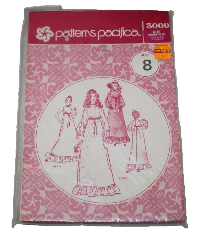 Patterns Pacifica 3000 Long Dress Gown 8 Formal Sewing - Image 1 of 2