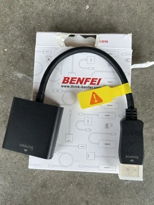 Benfei DP to DVI Adapter DisplayPort to DVI Male to Female Converter Gold Plated - Image 1 of 2