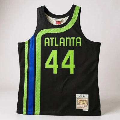 Authentic Pistol Pete Maravich Mitchell & Ness 1971-72 Atlanta Hawks Jersey SZ M - Image 1 of 4