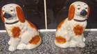 Beswick White & Brown Staffordshire King Charles Spaniel Ceramic Ornament Pair
