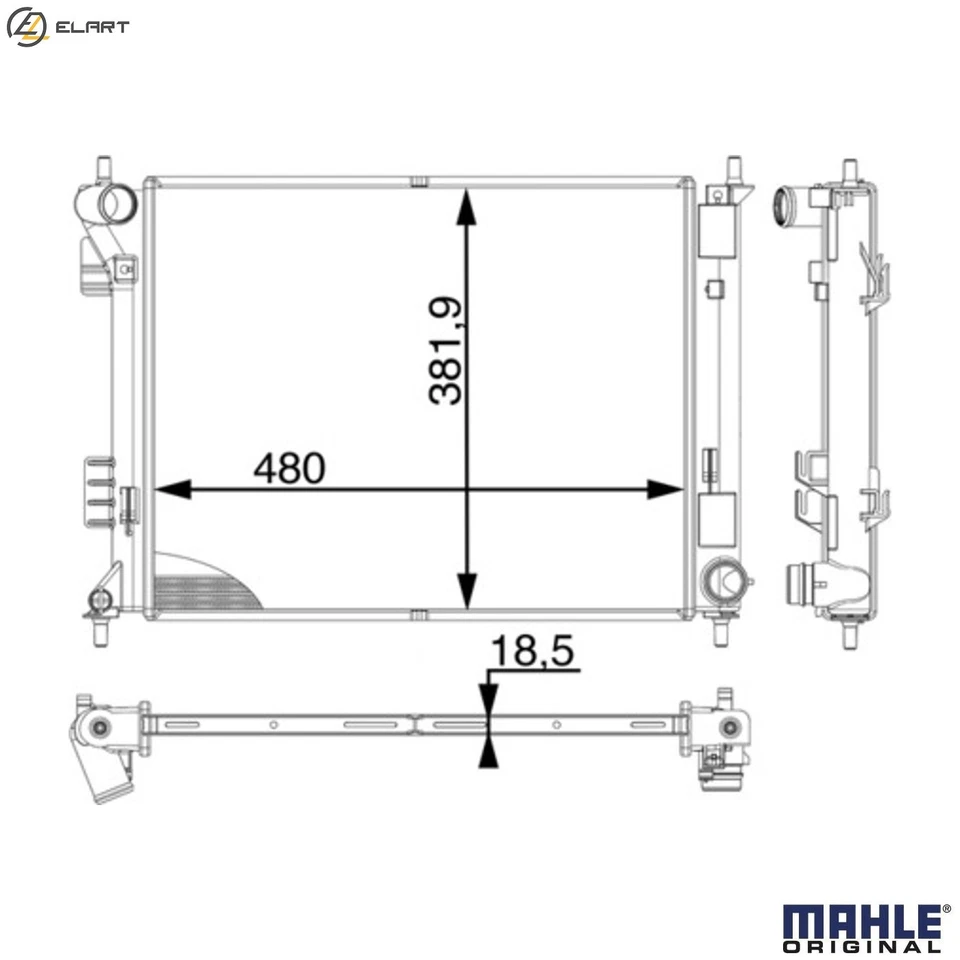RADIATOR ENGINE COOLING CR 2018 000P FOR HYUNDAI KIA G4FC 1.6L 4cyl ix20 1.6L - Image 1 of 4