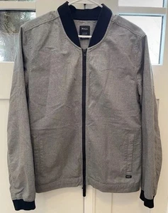 RVCA Bomber jacket Grey Men’s Small - Picture 1 of 8